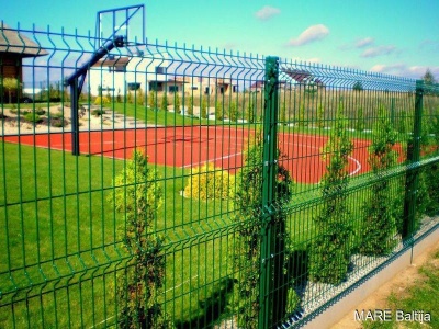 3D panel fence Zn + PVC RAL6005 green