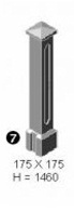Concrete Post "Baznīca" with cap 175x175