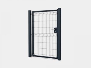 Pedestrian gates with 3D panel cladding